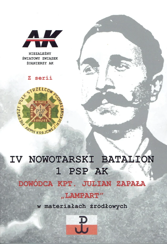 Okładka książki „IV Nowotarski Batalion 1 PSP AK. Dowódca kpt. Julian Zapała »Lampart« w materiałach źródłowych”