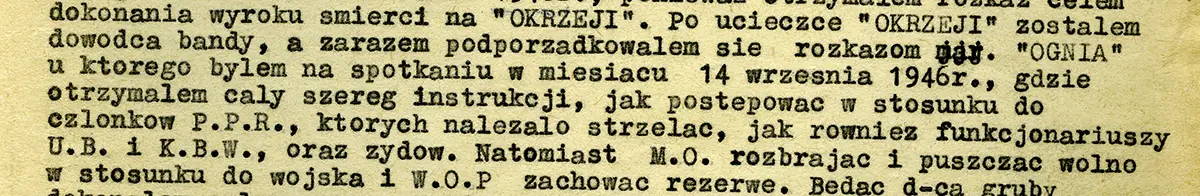Fragment oświadczenia Mariana Mordarskiego
