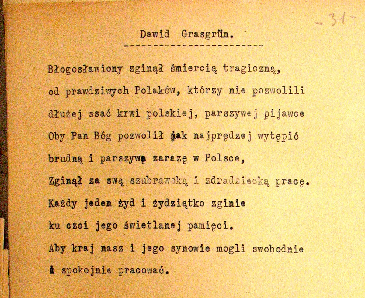 Ulotka napisana przez Ognia